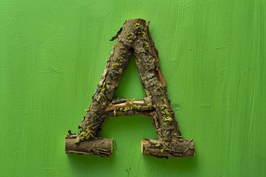 A is made out of wood and moss