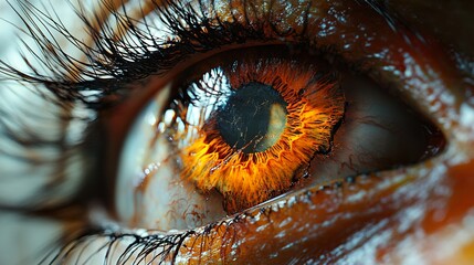 Close Up Macro Photography of a Human Eye with Intricate Details