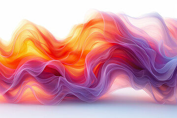 Poster - A vibrant abstract design showcases flowing waves of orange and purple hues. This background adds a dynamic and colorful touch, ideal for creative projects or digital use