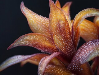 Wall Mural - Close-Up Macro Photography of Dew Drops on a Flower Petal