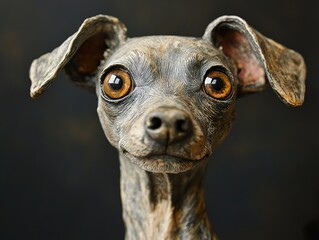 Poster - Close-up Portrait of a Curious Dog