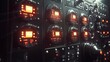© 海翰 章 - Intricate Nuclear Reactor Control Room - A mesmerizing close-up of a nuclear reactor control room, showcasing the intricate machinery and glowing screens that drive this complex system.