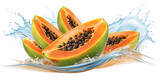 papaya isolated on transparent background png