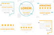 © Kevin - Review or reputation social media template, company business or personal quote graphic for online profiles or print material digital marketing design vector illustrator template