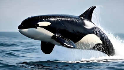 Wall Mural - Majestic Orca: Sovereign of the Oceans Depths