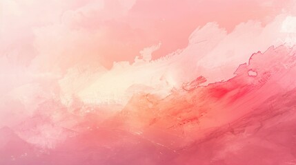 Wall Mural - Abstract pastel gradient with gentle shades of blush pink and coral, blending together seamlessly for a soothing visual effect