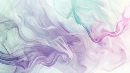 Wall Mural - Abstract pastel gradient with gentle shades of lavender and mint, blending together seamlessly for a tranquil visual effect