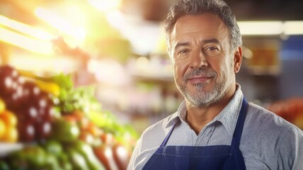 Poster - He is smiling and he is happy