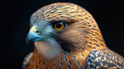 Poster - Close Up Portrait of a Hawk with Sharp Eyes