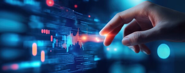 Poster - Hand Interacting with Data Visualization Interface