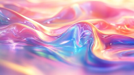 Poster - Abstract Iridescent Liquid Texture