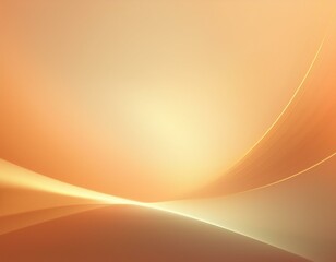 Wall Mural - A smooth, abstract background with soft golden curves and a gradient effect, creating a warm, luminous atmosphere. Perfect for luxury branding, modern design projects, and digital art.