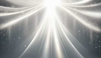 Wall Mural - a radiant white burst of light with cascading beams and shimmering particles, evoking a divine or ce