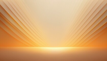Wall Mural - A warm, layered abstract design featuring glowing orange and yellow tones. The light rays form a radiant arc from a central point, perfect for backgrounds, presentations, and event graphics. 