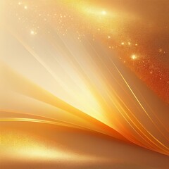 Wall Mural - A glowing, golden abstract background with flowing lines and sparkling light particles. Perfect for festive, celebratory, or magical themes in design, presentations, or digital art.