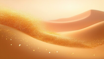 Wall Mural - A soft gradient background transitioning from light beige to warm orange with sparkling textures. Perfect for luxury branding, elegant design, or festive-themed projects.