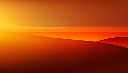Wall Mural - Gradient sunset abstract in warm orange and yellow tones, evoking the beauty of a peaceful horizon. Ideal for backgrounds, branding, or design projects seeking a warm, inviting atmosphere. 