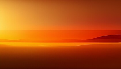 Wall Mural - Gradient sunset abstract in warm orange and yellow tones, evoking the beauty of a peaceful horizon. Ideal for backgrounds, branding, or design projects seeking a warm, inviting atmosphere. 