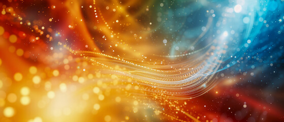 Poster - Colorful, abstract background with a red and orange swirl