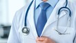 © SARUEPEE - Professional Healthcare and Nursing - Close-up of a Doctor in White Coat with Stethoscope