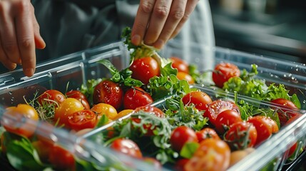 Wall Mural - Fresh Tomatoes and Greens