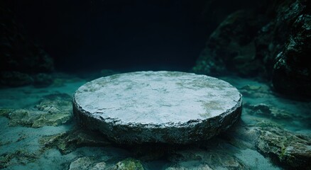 Wall Mural - Mysterious underwater rock formation