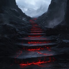 Poster - Fiery Stairway to the Underworld