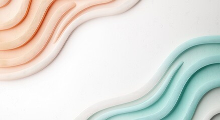 Sticker - abstract wavy background in pastel colors