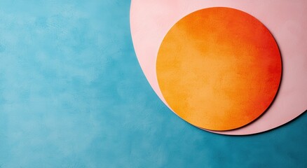 Poster - Vibrant geometric shapes on a colorful background