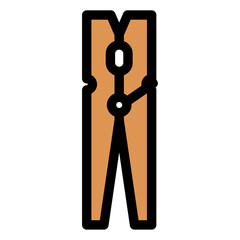 Canvas Print - clothes peg icon