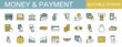 © Rico - お金と色々な支払い方法のアイコンセット　編集可能　カラー