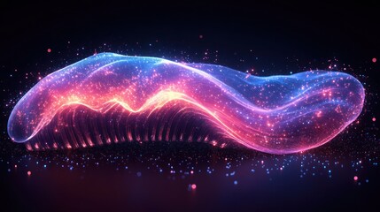 Wall Mural - Abstract Glowing Wave