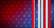 © vectorfusionart - Image of stars and stripes of american flag and red and blue lights