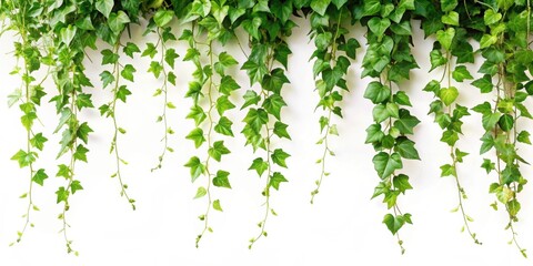 Plant and flower vine with green ivy leaves tropic hanging and climbing isolated on background, ivy, leaves, green, plant