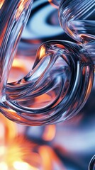 Poster - A captivating close-up of swirling glass, showcasing dynamic patterns, colors, and a stunning blend of light and shadow.
