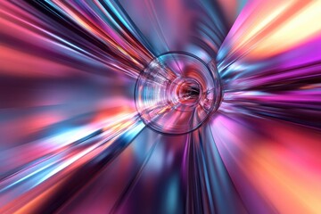 Fototapete - A vibrant abstract design showcasing dynamic colors and light effects, creating an immersive visual experience.