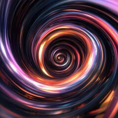 Poster - A mesmerizing spiral swirl of vibrant colors, creating a sense of motion and depth. Ideal for abstract art and design projects.
