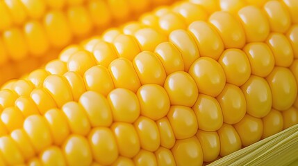 Close-up of a fresh and delicious yellow corn