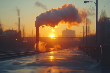 Poster - Sunset Smoke