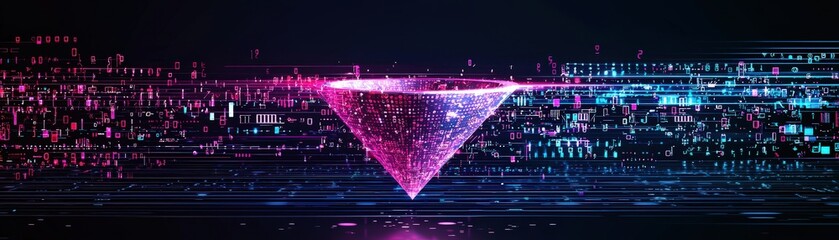 Poster - Vibrant 3D Vector Rendering of Dynamic Shapes