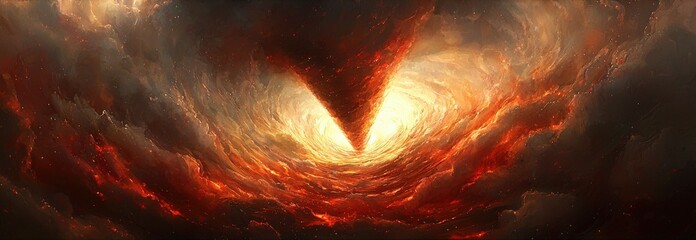 Poster - Striking Anime-Style Cosmic Vortex Art