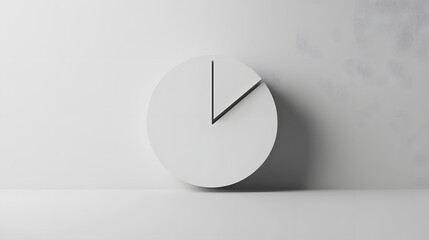 A modern minimalist clock, focusing on sleek lines and a simple color palette.