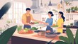 © Thanapon - Family Cooking Healthy Meals Together