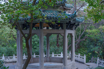 Wall Mural - Traditional Chinese architectural pavilion in the park