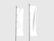© impro-studio - 3D Realistic White Vertical Flag Mockup Isolated Render