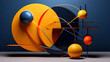 © kim jji - abstract design with intersecting lines and circular shapes.