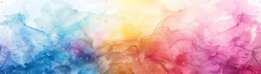 Canvas Print - Abstract Watercolor Background with Pastel Colors