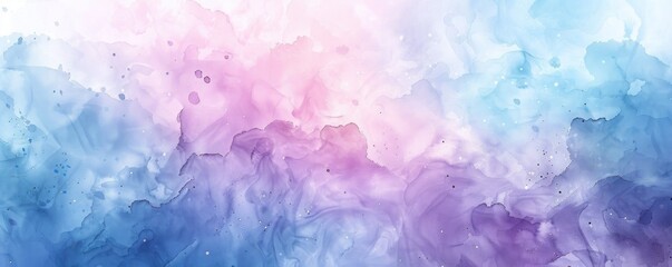 Canvas Print - Abstract Watercolor Background with Swirls and Sparkle