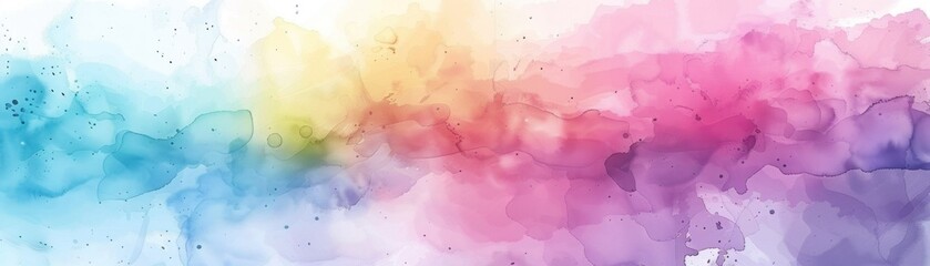 Canvas Print - Abstract Watercolor Background with Pastel Colors