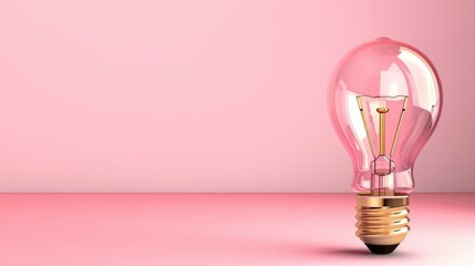 Bright sketch of a light bulb on a pink backdrop, symbolizing innovation and creative ideas in a fun way.